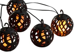 Garden Lyslenke m/8 kuler med flammeeffekt 4,1 meter - ® | Solcellelamper