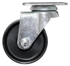 Home it Møbelhjul dreibart med plate svart 50 mm | Møbelhjul