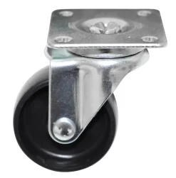 Home it Møbelhjul dreibart med plate svart 50 mm | Møbelhjul