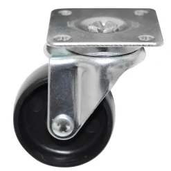Home it Møbelhjul dreibart med plate svart 40 mm | Møbelhjul