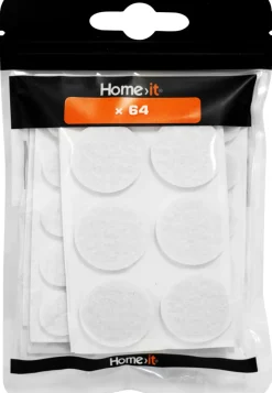 Home it Møbelknotter selvklebende hvit - 64 stk. | Møbelknotter