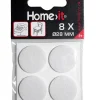 Home it Møbelknotter selvklebende Ø28 mm hvit - 8 stk. | Møbelknotter