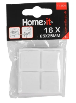 Home it Møbelknotter selvklebende 25 x 25 mm hvit - 16 stk. | Møbelknotter
