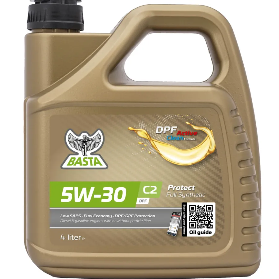 Basta Motorolje 5W-30 C2 fullsyntetisk - 4 liter | Motorolje & Spylervæske