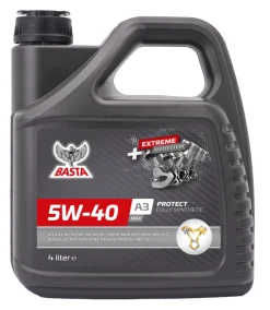 Basta Motorolje 5W-40 helsyntetisk 4 liter - | Motorolje & Spylervæske