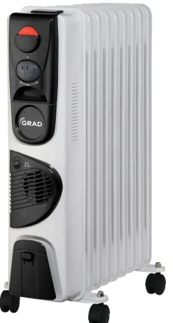 Grad Oljeradiator - 9 ribber og 3 varmetrinn | Radiatorer