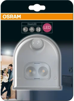 Osram DoorLED sensorlampe sølv batteri | Sensorlamper