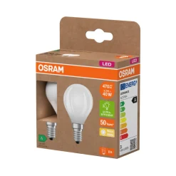 Osram LED matt kronepære E14 2,2 W 2-pk. | Led-Pærer