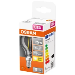 Osram LED Star Classic E14 klar kronepære 2,5 W | Led-Pærer