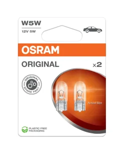 Osram lyspære til bil W5W - 2 stk. | Bilpærer