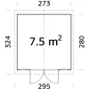 Palmako redskapsbod Aksel 2 - 7,5 m² 273 x 280 cm | Redskapsboder|Hytter & Boder