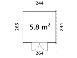 Palmako redskapsbod Iris 3 260 x 260 cm | Redskapsboder|Hytter & Boder