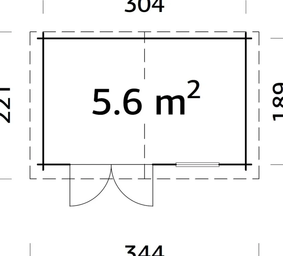 Palmako redskapsbod Lotta 5,6 m² 320 x 205 cm | Redskapsboder|Hytter & Boder