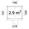 Palmako redskapsbod Peter 1 206 x 176 cm | Redskapsboder