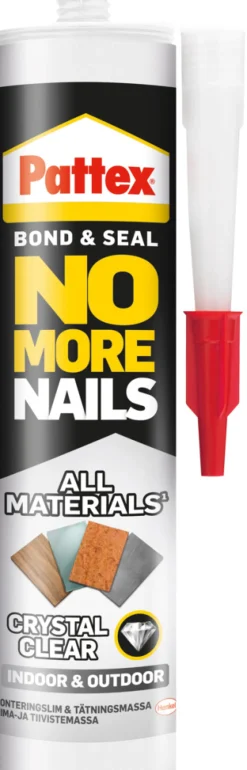 Pattex No More Nails Crystal monteringslim 290 ml | Monteringslim