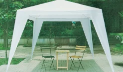 Sunlife Paviljong Lido 3x3 m metall og hvit PE - ® | Sesongavslutning|Paviljonger & Partytelt