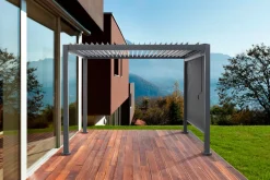 Pergola 3 x 3 x 2,3 meter mørkegrå | Paviljonger & Partytelt