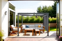 Pergola 3 x 3 x 2,3 meter mørkegrå | Paviljonger & Partytelt