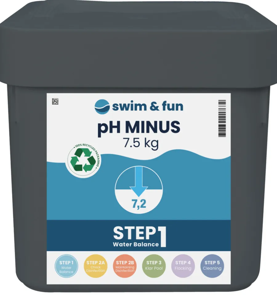 Swim & Fun pH-Minus granulat 7,5 kg - | Bassengtilbehør & Pleie