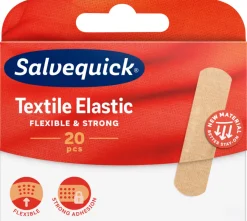 Salvequick Plaster Textile Elastic – 20 stk. | Personlig Pleie
