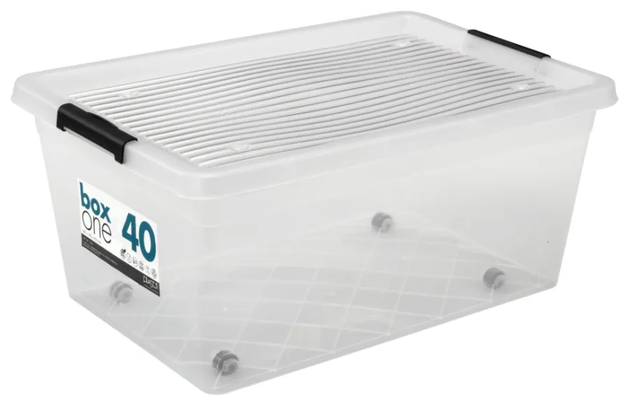 Plast1 oppbevaringsboks m/lokk klar - BoxOne 40 | Oppbevaring