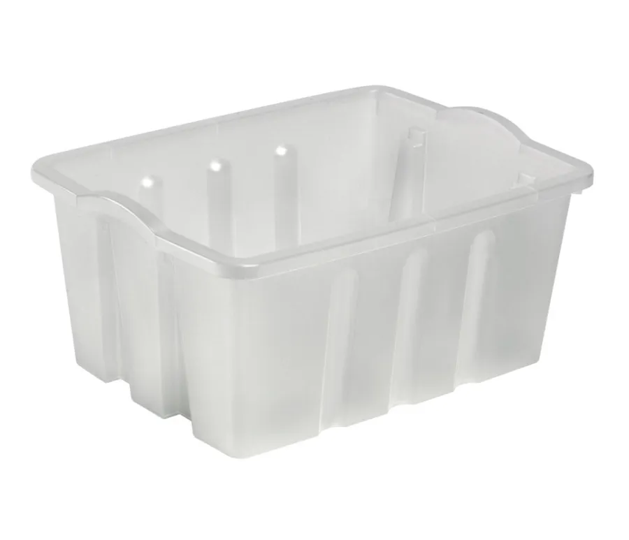 Plast1 stablekasse klar/grå - StackBox 13 | Oppbevaring