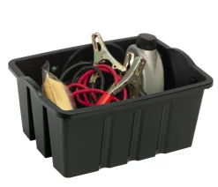 Plast1 stablekasse svart StackBox 13 | Oppbevaring