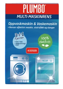 Plumbo Multi-Maskinrens 4 poser | Rengjøringsmidler
