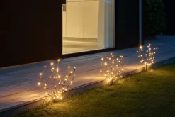 Stemning Pyntetrær med 40 LED-pærer H50 cm 3-pk. | Dekorativ Belysning - Utendørs