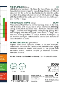 Weibulls Reddik (lang såbånd) - Pernot Claire | Frø