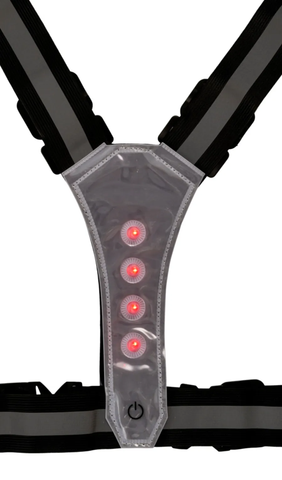 Bikezone Refleksvest med LED svart/grå - | Sykkeltilbehør|Verneutstyr