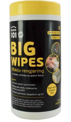 101 Rengjøringskluter Big Wipes 80 stk. | Malertilbehør