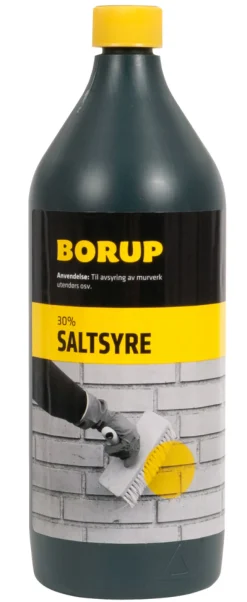 Borup Saltsyre 30 % 1 liter | Øvrige Kjemikalier