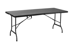 Sammenleggbart bord metall/plast 180 x 75 cm | Telt & Campingmøbler|Hagebord