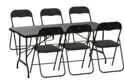 Sammenleggbart bord metall/plast 180 x 75 cm | Telt & Campingmøbler|Hagebord