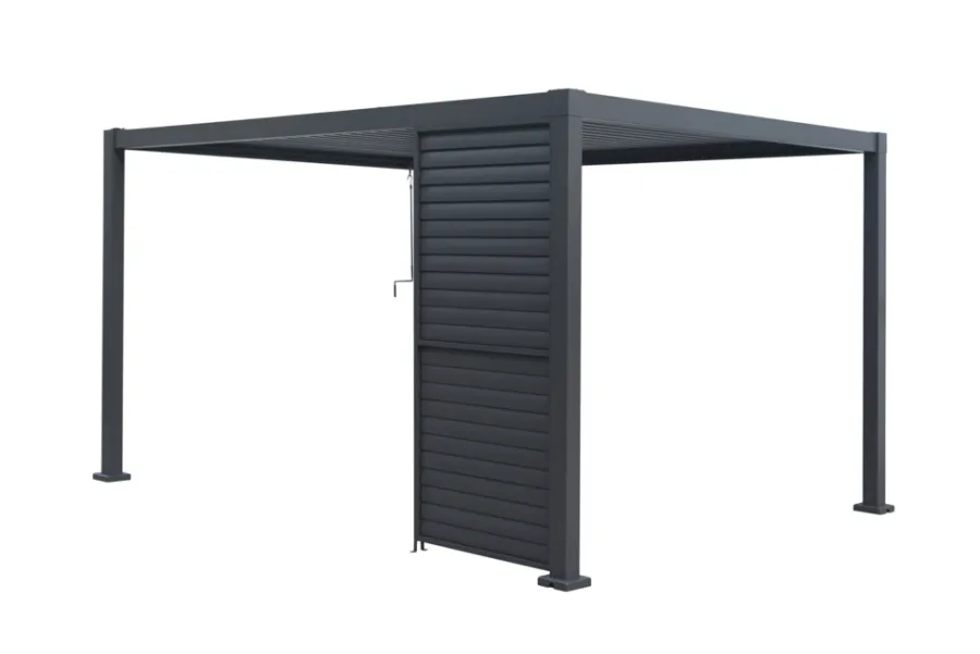 Outfit Sidepanel med justerbare lameller til pergola 4 meter - | Paviljonger & Partytelt