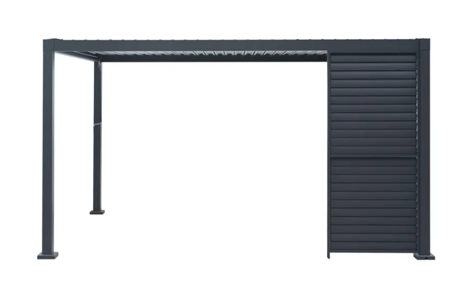 Outfit Sidepanel med justerbare lameller til pergola 4 meter - | Paviljonger & Partytelt