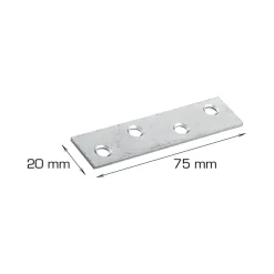 Home it Skjøtejern 75 x 20 mm - 2 stk. | Grep & Hengsler