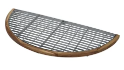 Skraperist stål m/trekant halvmåne 80 x 40 cm | Dørmatter
