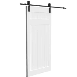 Skyvedørssett retro svart med 2 meter skinner | Dør- & Vindusbeslag