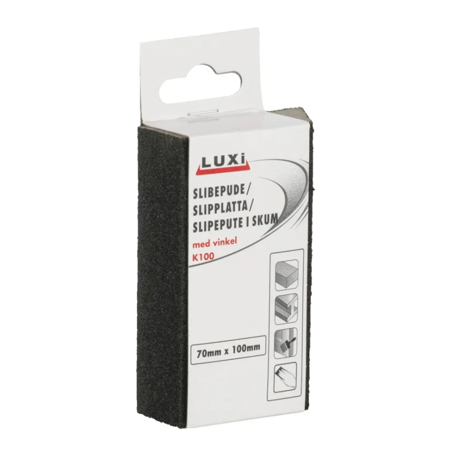 Luxi Slipepute med vinkel korn 100 - 70 x 100 mm | Sandpapir