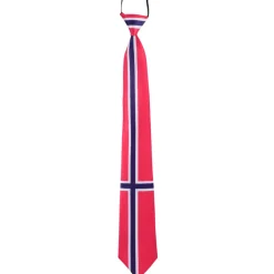 Slips med norsk flagg i rødt, hvitt og blått | Supporterutstyr