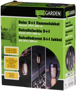 Garden Solar 3-i-1 flammefakler LED 50 cm 3-pk. - ® | Lys & Hagedekorasjoner|Solcellelamper