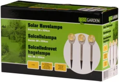 Garden Solcellelamper Ø8 x H34 cm 3-pk. - ® | Lys & Hagedekorasjoner|Solcellelamper