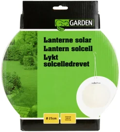Garden Solcellelykt rund Ø25 cm - ® | Dekorativ Belysning - Utendørs|Solcellelamper