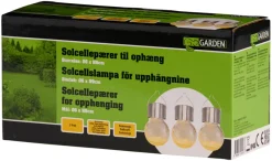 Garden Solcellepære glass/metall Ø6 cm 3-pk. - ® | Lys & Hagedekorasjoner|Solcellelamper