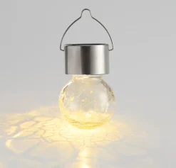 Garden Solcellepære glass/metall Ø6 cm 3-pk. - ® | Lys & Hagedekorasjoner|Solcellelamper