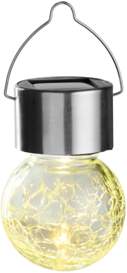 Garden Solcellepære glass/metall Ø6 cm 3-pk. - ® | Lys & Hagedekorasjoner|Solcellelamper