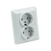 Elworks Stikkontakt dobbel innfelt m/jord - Atia | Stikkontakter & Brytere