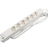 Elworks 6-stikkontakt schuko m/3 x USB PD65W 1,5 m – | Grenuttak & Skjøteledninger